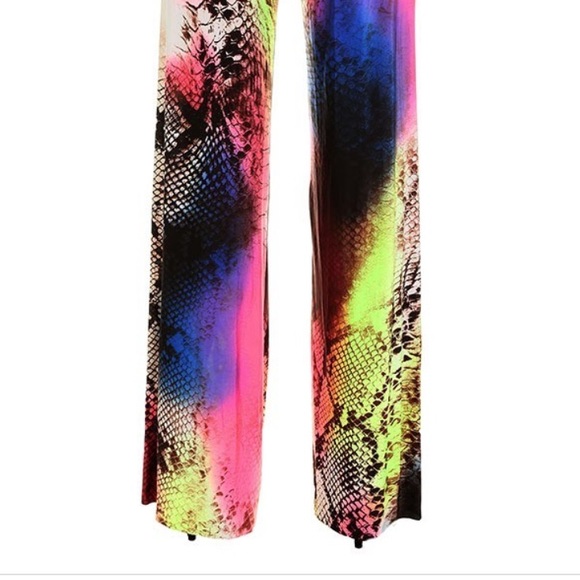 NWOT Tye-dye Snake Printed High Waist Pants - Picture 2 of 4